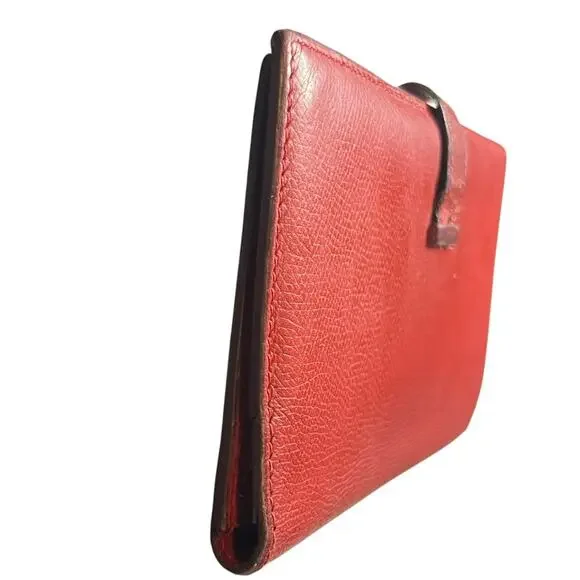 Hermès Bearn Classic Long Wallet Red Leather Gold Hardware 2004 - Picture 14 of 16